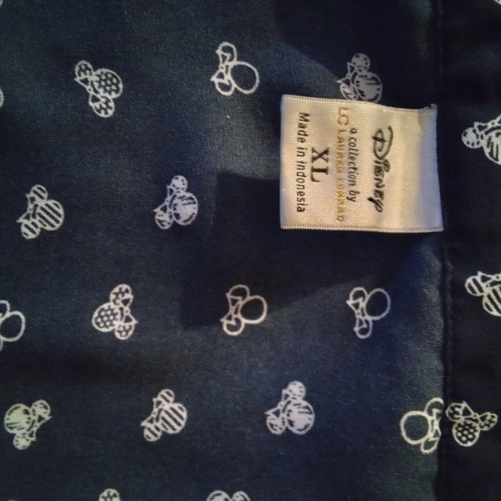 Disney Navy Blue Mickey Mouse Print Shirt Sleeveless Loo 9